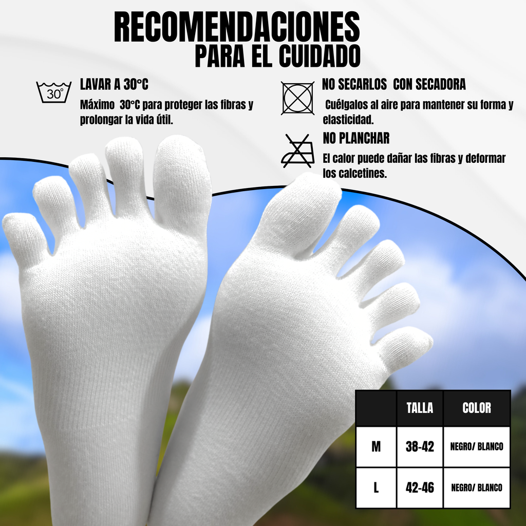 Calcetines Barefoot cinco dedos | Movimiento natural · Flux ·