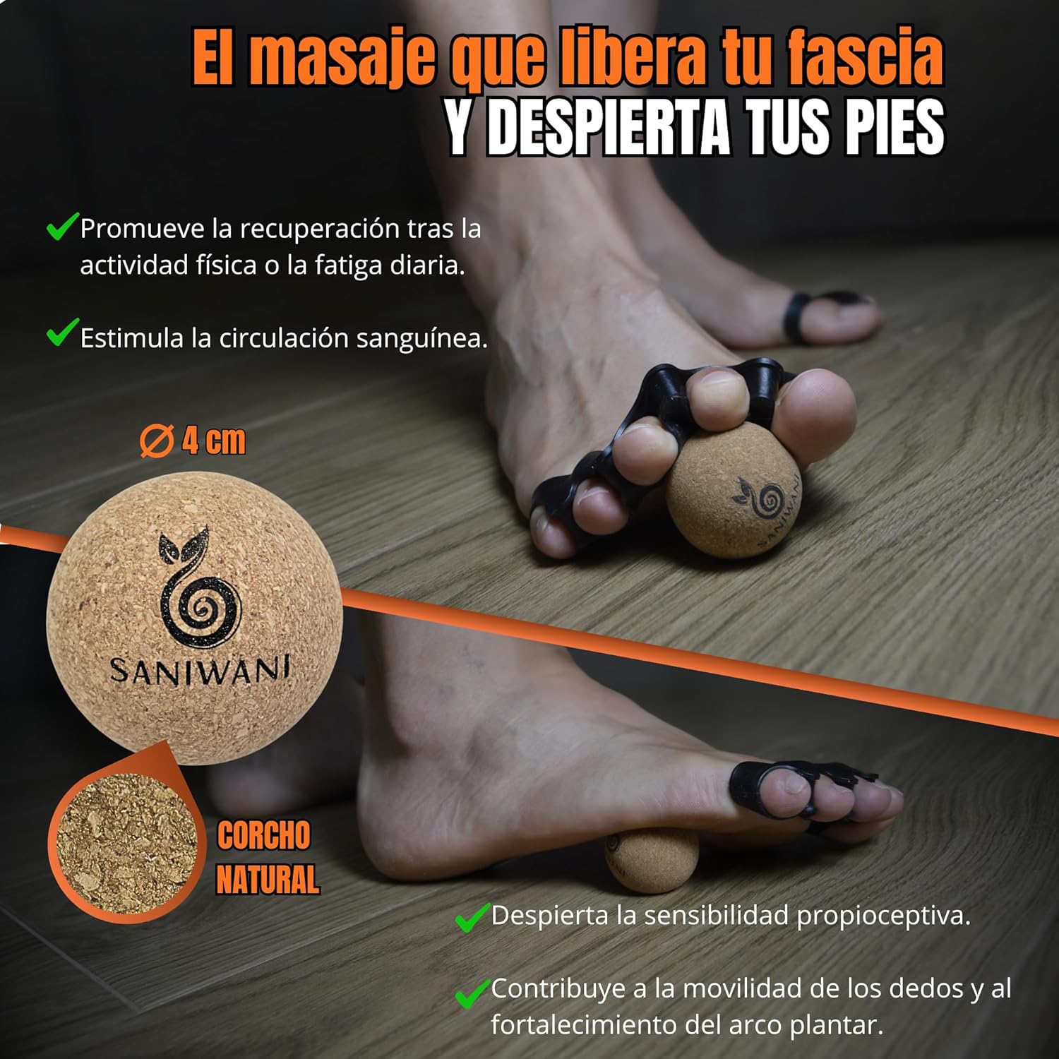 Separadores de dedos barefoot | Movimiento natural · Flux ·  Kit funcional completo para los pies