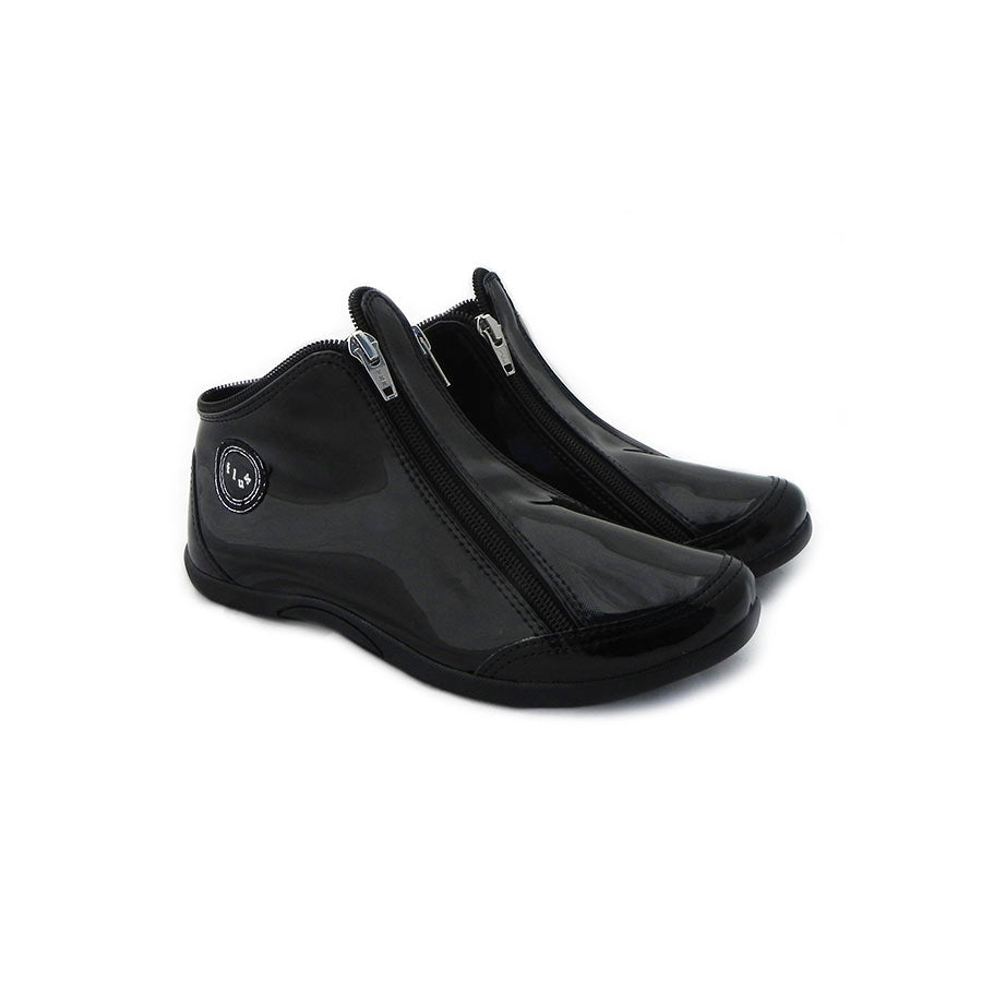 Black Charol | Botita con cremalleras - Flux Concept Store