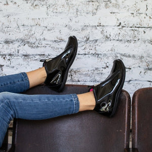 Black Charol | Botita con cremalleras - Flux Concept Store