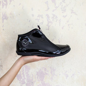 Black Charol | Botita con cremalleras - Flux Concept Store