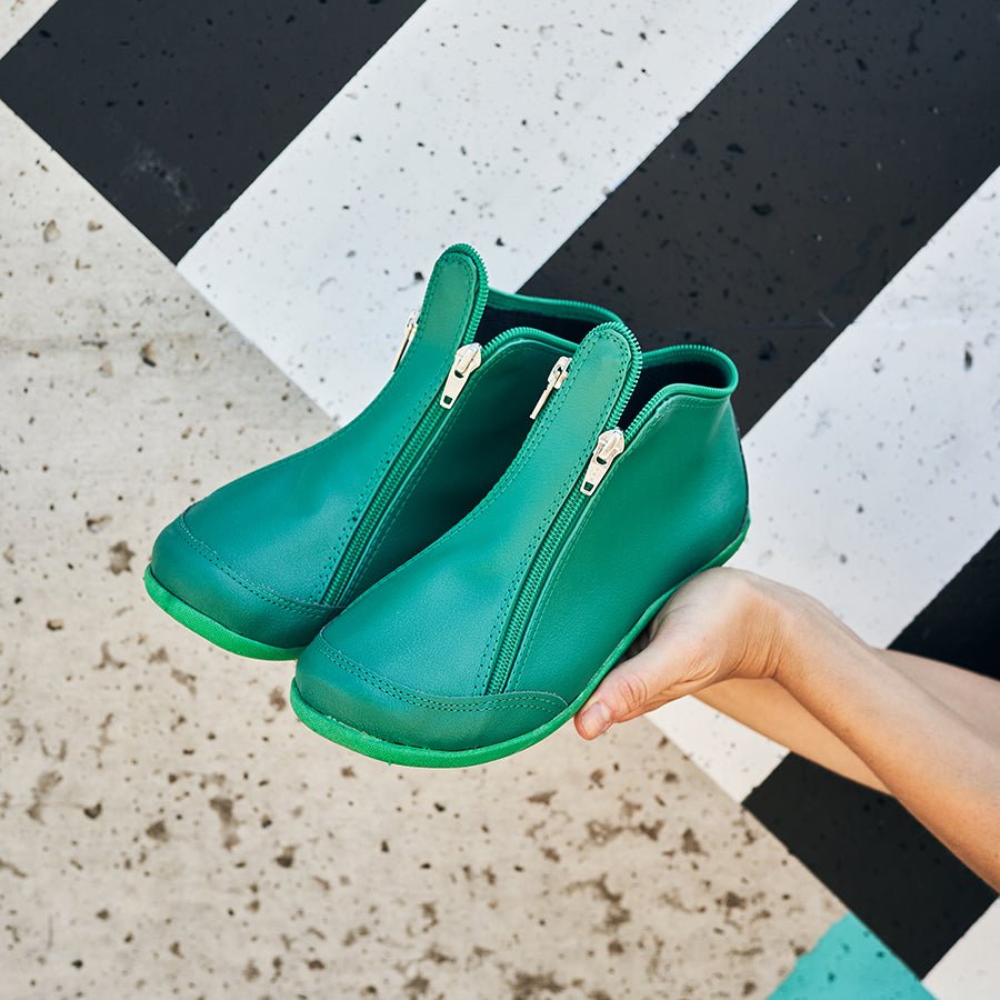 Moka Green | Botita con cremalleras - Flux Concept Store