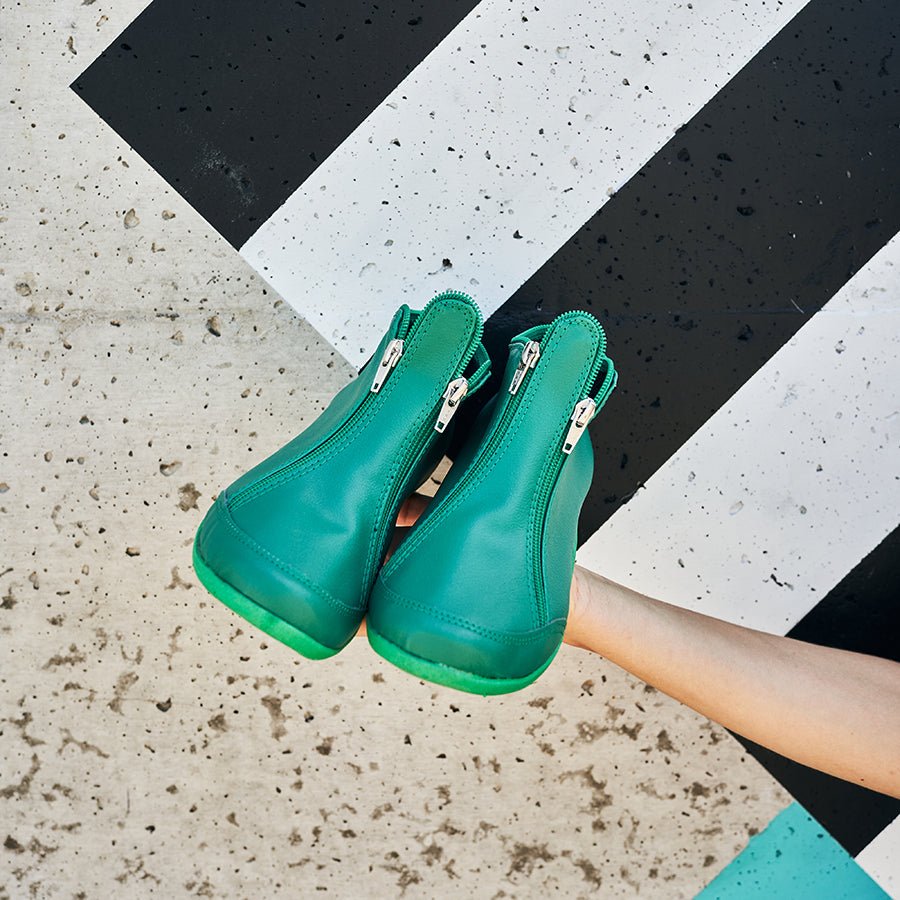 Moka Green | Botita con cremalleras - Flux Concept Store