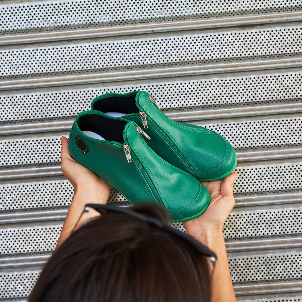 Moka Green | Botita con cremalleras - Flux Concept Store