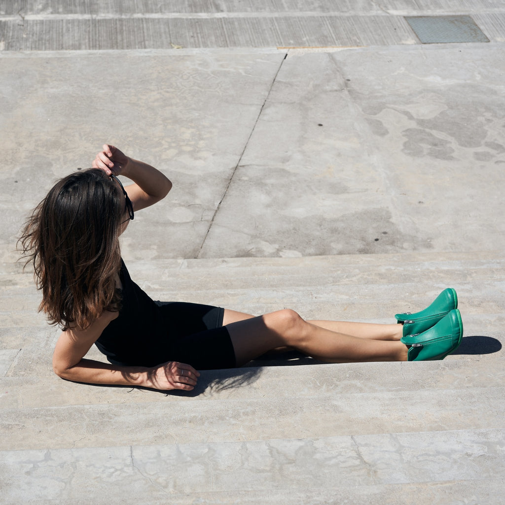 Moka Green | Botita con cremalleras - Flux Concept Store